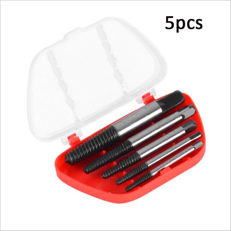 5/6pcs Screw Extractor Drill Bit Damaged Screw Extractor Double Side Broken Screw Extractor Set Dremel Accessories Drill Bit Set: 5pcs
