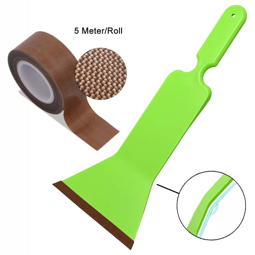 Foshio Raam Verven Glas Schraper Ptfe Vilt Rand Voorruit Carbon Fiber Vinyl Wrap Zuigmond Wasstraat Reinigen Bulldozer Tool: 5 meter Set