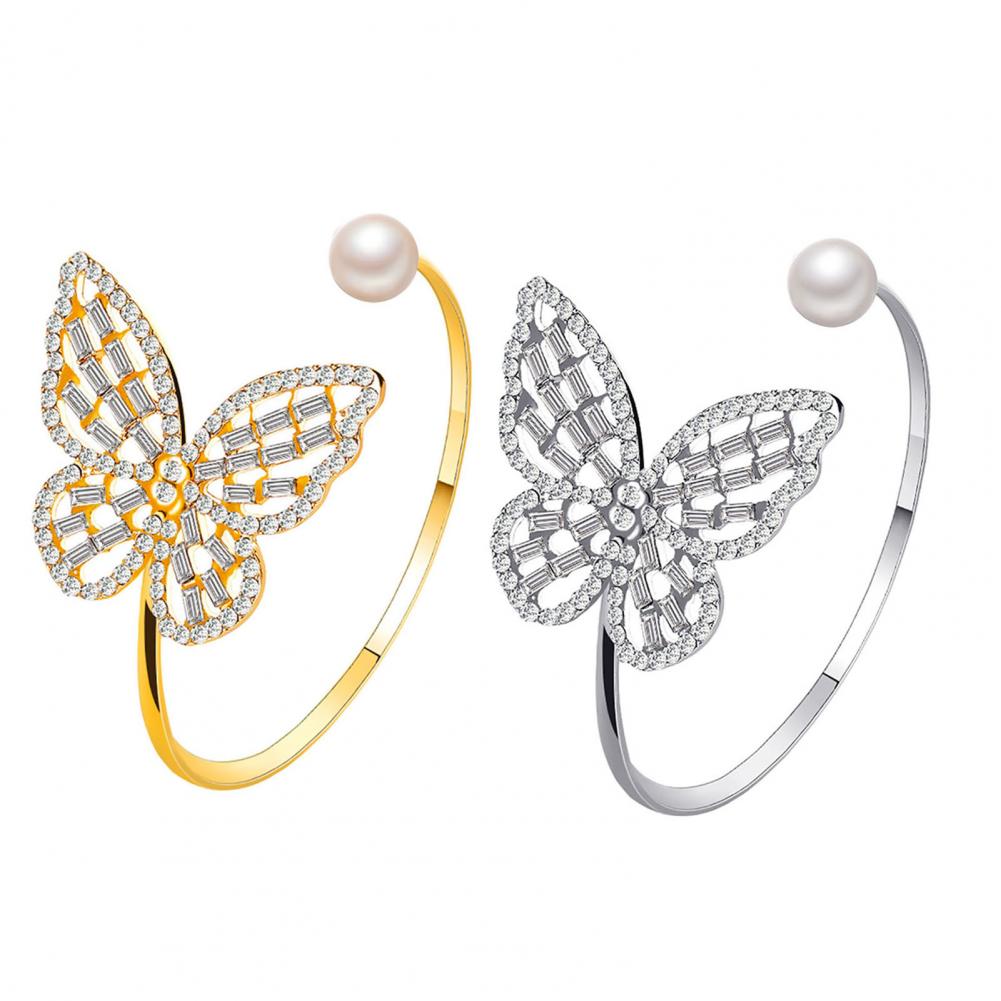 2021 nuovo braccialetto elegante romantico All-match in lega flessibile regolabile apertura farfalla braccialetto per Party Club