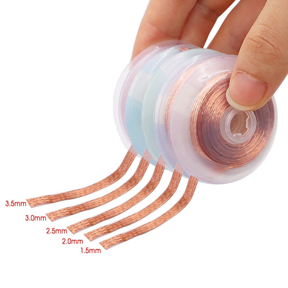 Low residue no-clean tin suction line 1.5mm/ 2.0mm/2.5mm/3.0mm/ 3.5mm tin suction tape