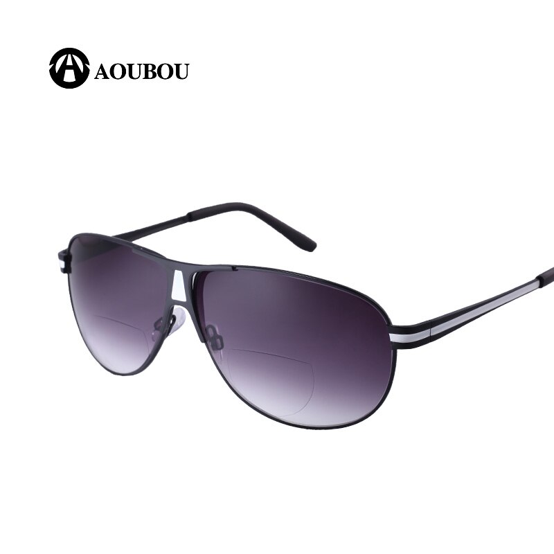 Bifocale metalen multifunctionele lezen zonnebril unisex brekingsindex gafas de lectura Verziend Brillen A116: 250 / black