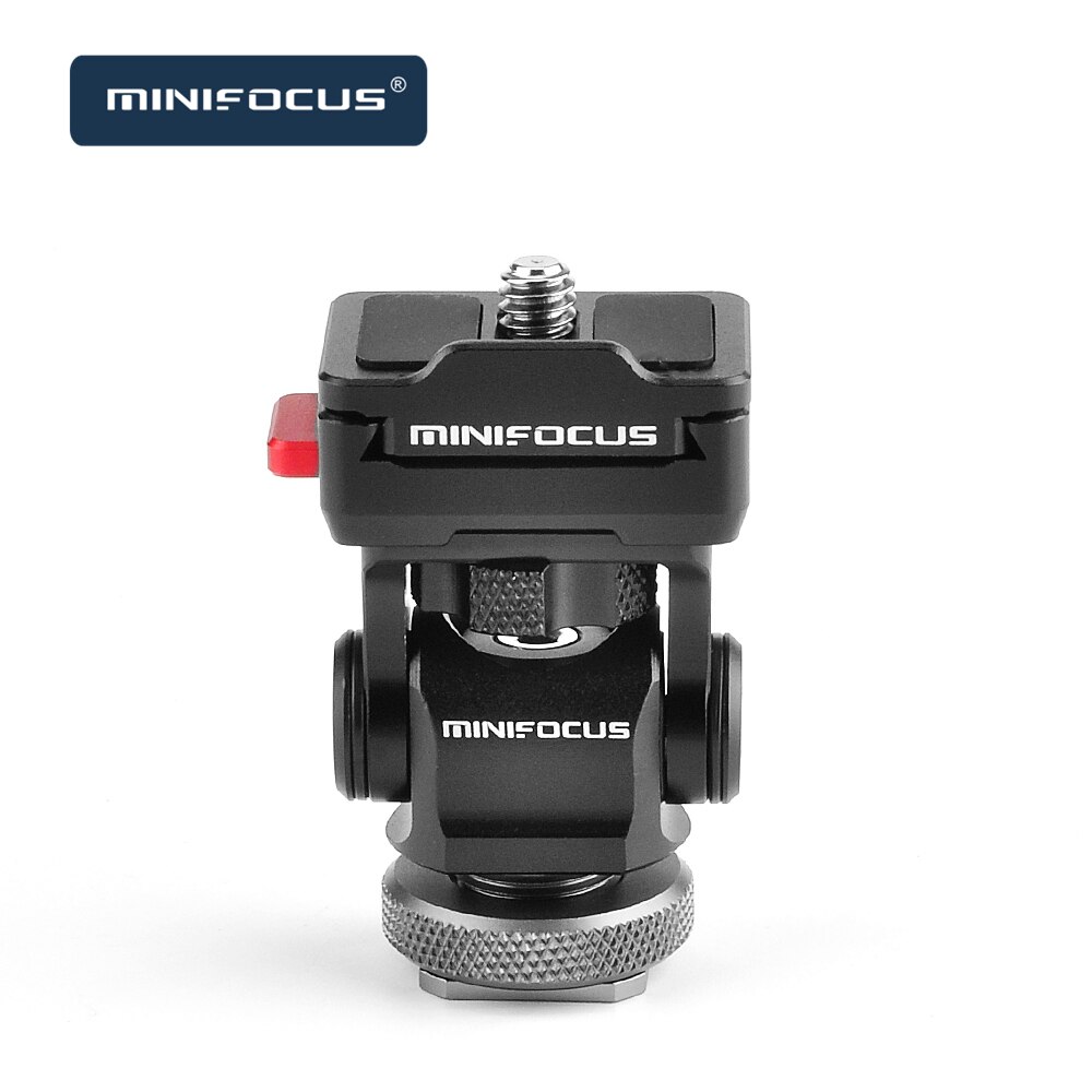 Fild monitorholder med mini hurtigutløserplate tilt 180 gradere svivel 360 grader til kameraskjermbrakett: Miniplateholder