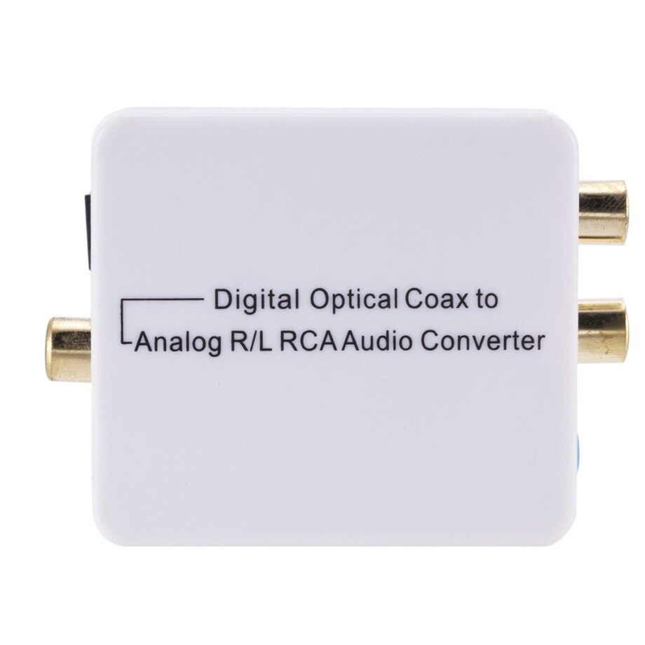 PzzPss DAC Digital Fiber Coaxial To Left And Right Channel Digital To Analog With 3.5Mm Jack Audio Analog Converter White