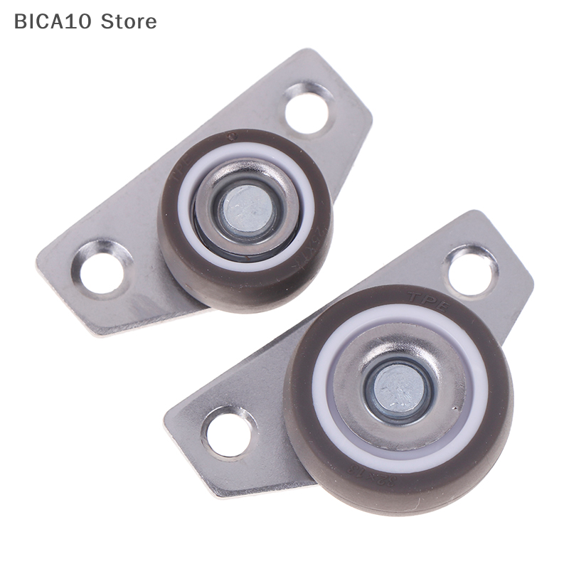 1/4Pcs Small Furniture Caster Wheels Low Profile Rubber Rolling Castor Wheel Mini Rigid Silent Caster Wheel for Cart Drawer
