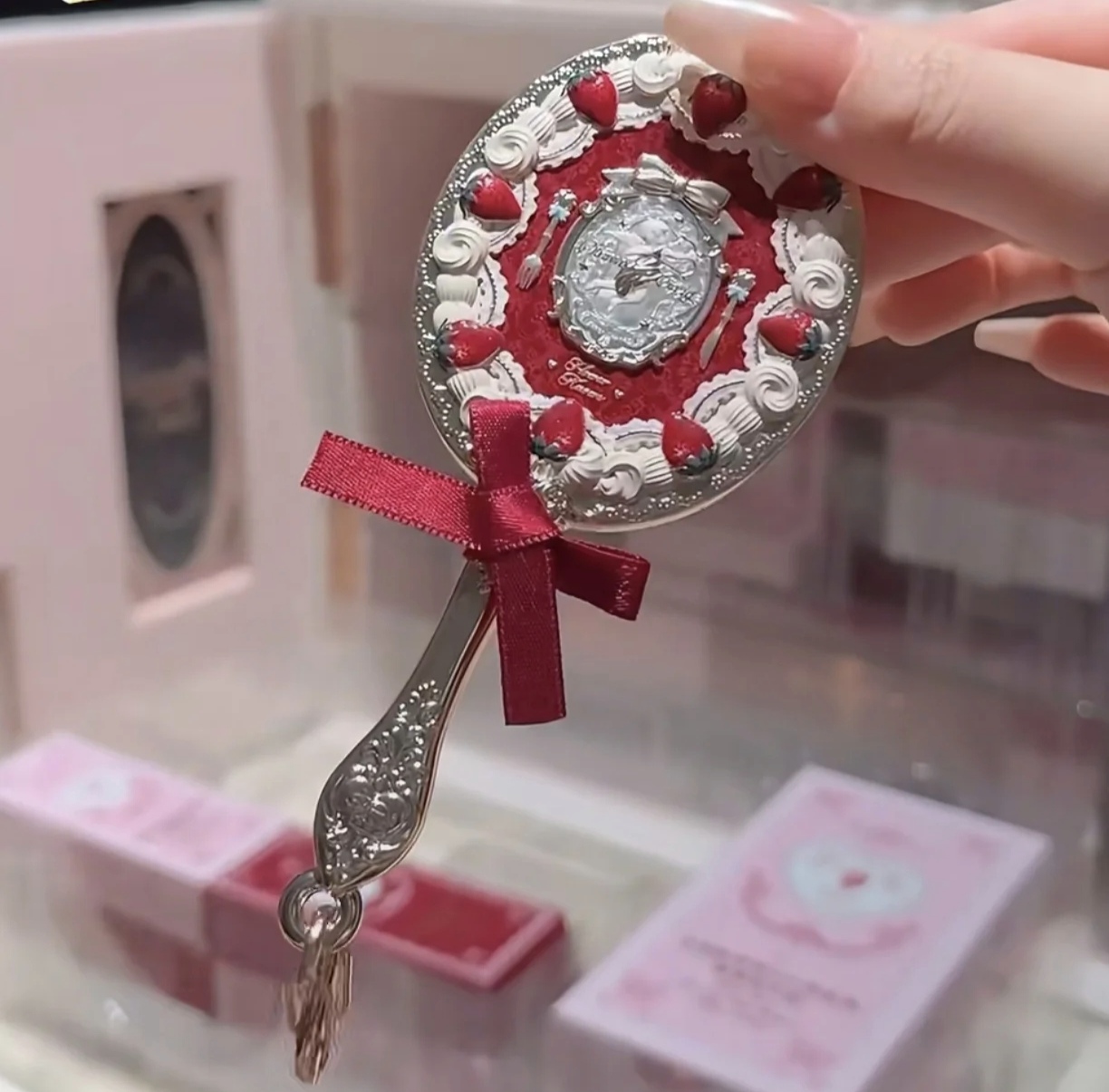 Flower Knows Mirror Moonlight Mermaid Collection Handheld Mirror Limited White Blue Pink Chocolate Fairy Mirror: Brown