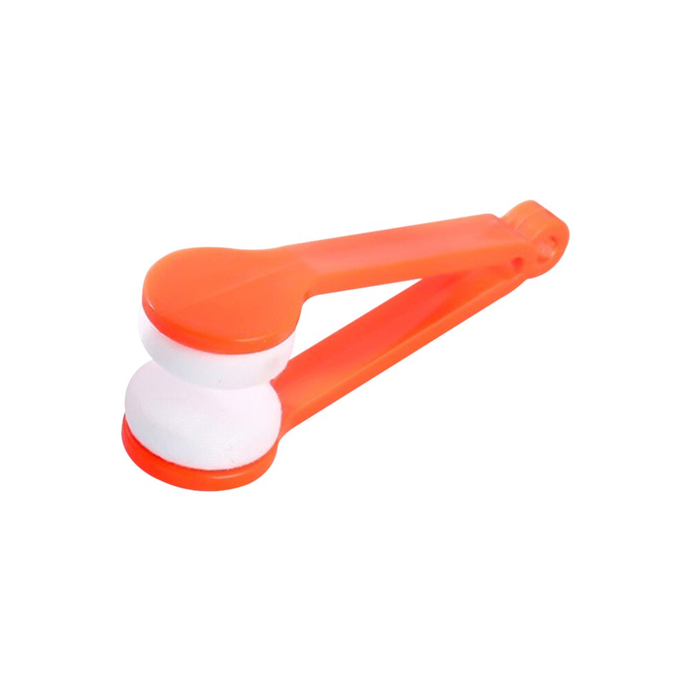 Mini Eye Glasses Lens Cleaning Brush Portable Soft Microfiber Spectacles Sunglasses Cleaner Wipe: Orange