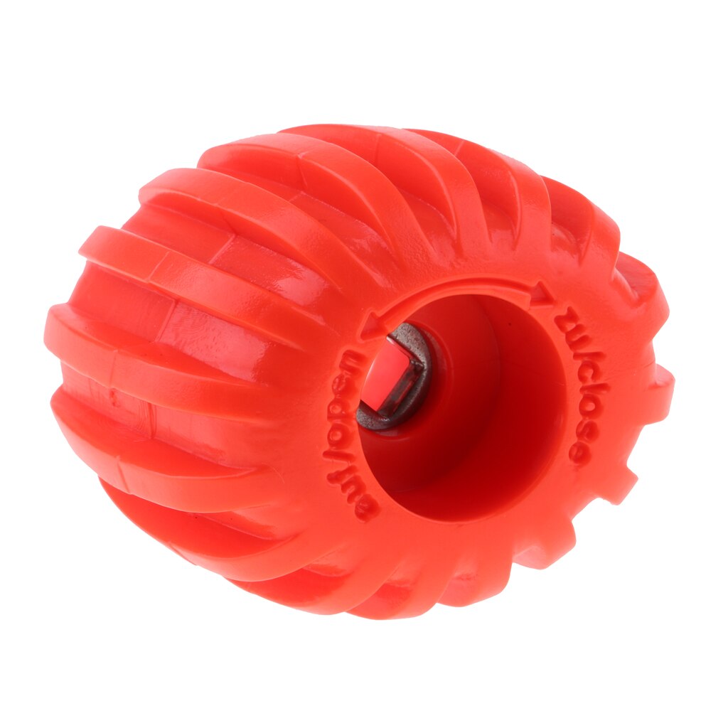 Dykkertank cylinderventilknop (i .d 22.90mm abs) oval for godt greb abs plast od :37mm: Orange