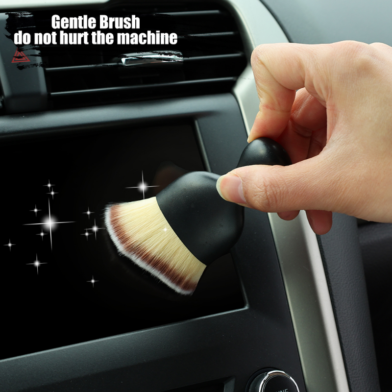 Brosse de nettoyage d'intérieur de voiture, Console centrale, sortie d'air, lavage doux avec couvercle de coque, dépoussiérage automatique des crevasses