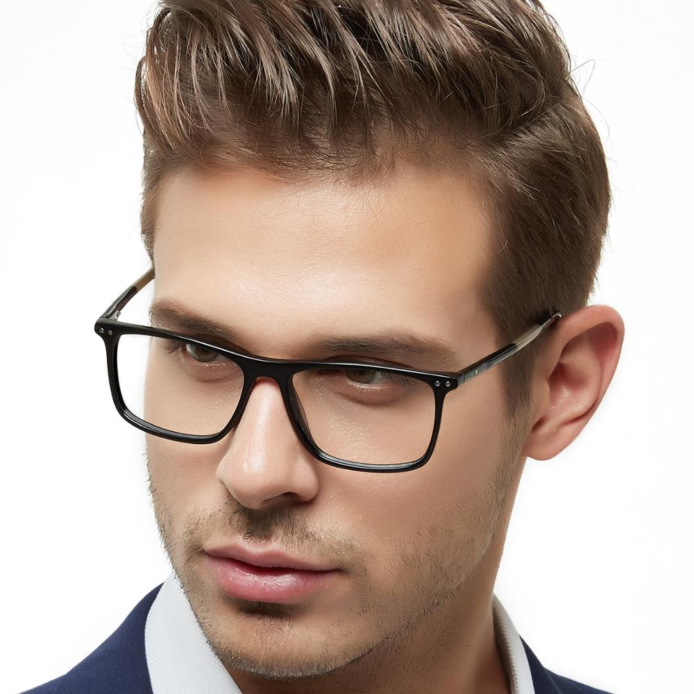 OCCI CHIARI Frame Eyeglasses Frames Men prescription Acetate Male Fashionable Spectacle Frames Optical Glasses Black W-COSCO