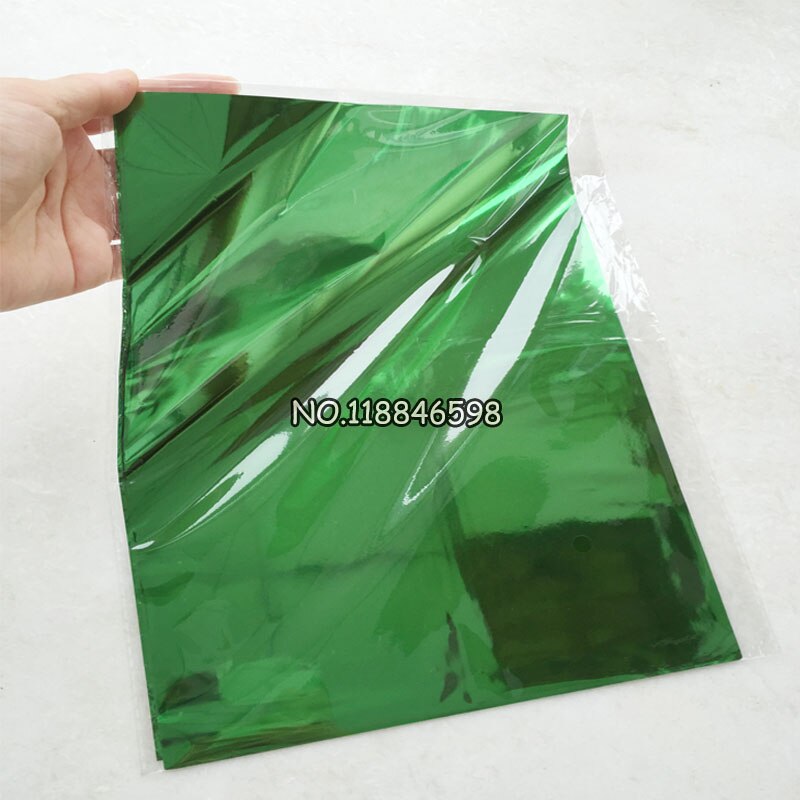 A4 Groene Kleur 50 stks/partij 20x29 cm Stamping Folie Papier voor Harde Doos en Plastic Materiaal