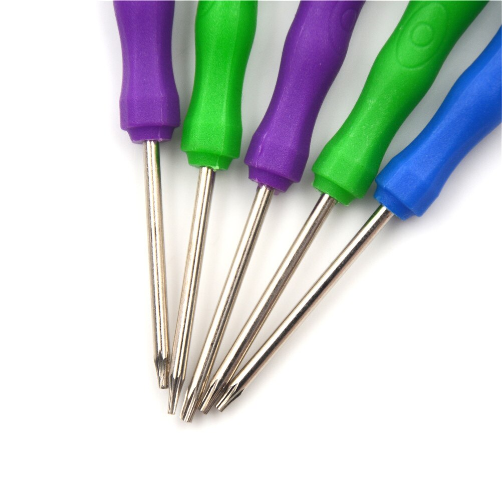 5x beveiligingsschroevendraaiers, sabotagebestendig gat reparatiegereedschap, schroevendraaier torx  t2 t3 t4 t5 t6