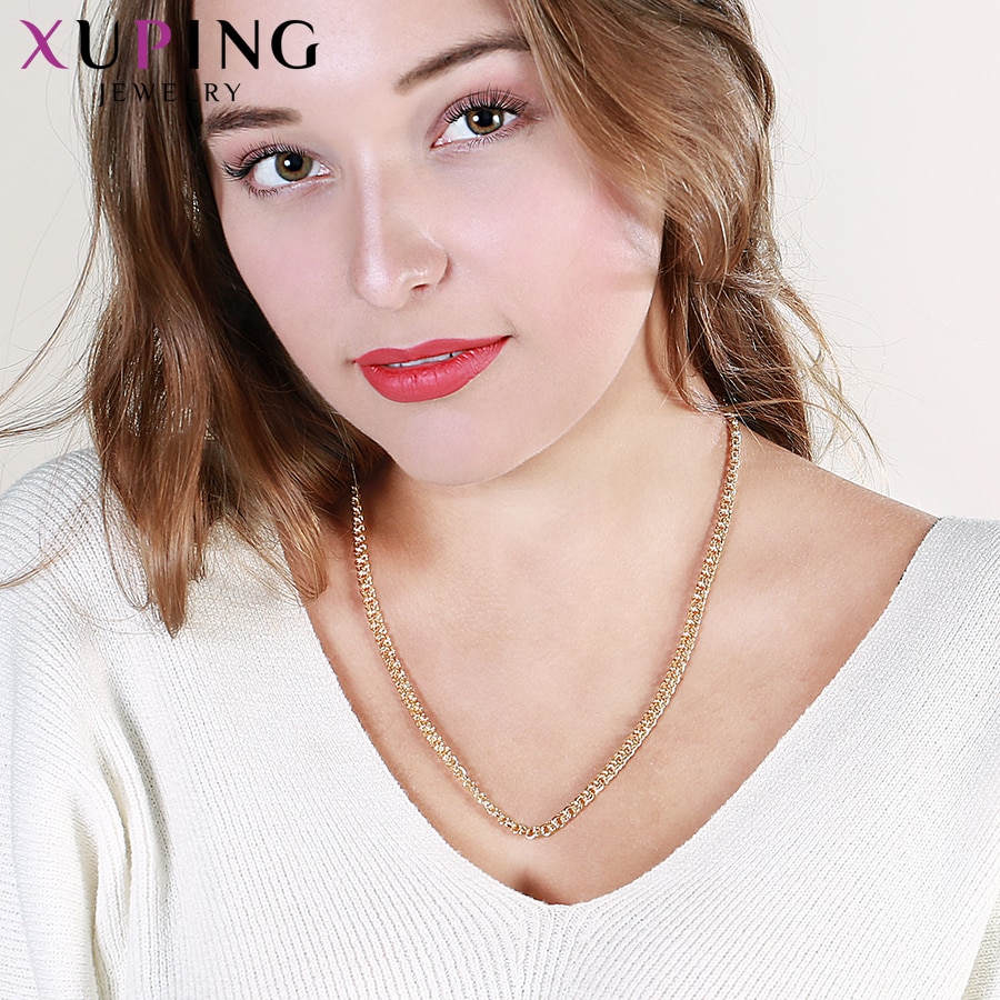 Xuping nouveauté breloque collier Style sautoir chaîne pour les femmes saint valentin bijoux S91-44801