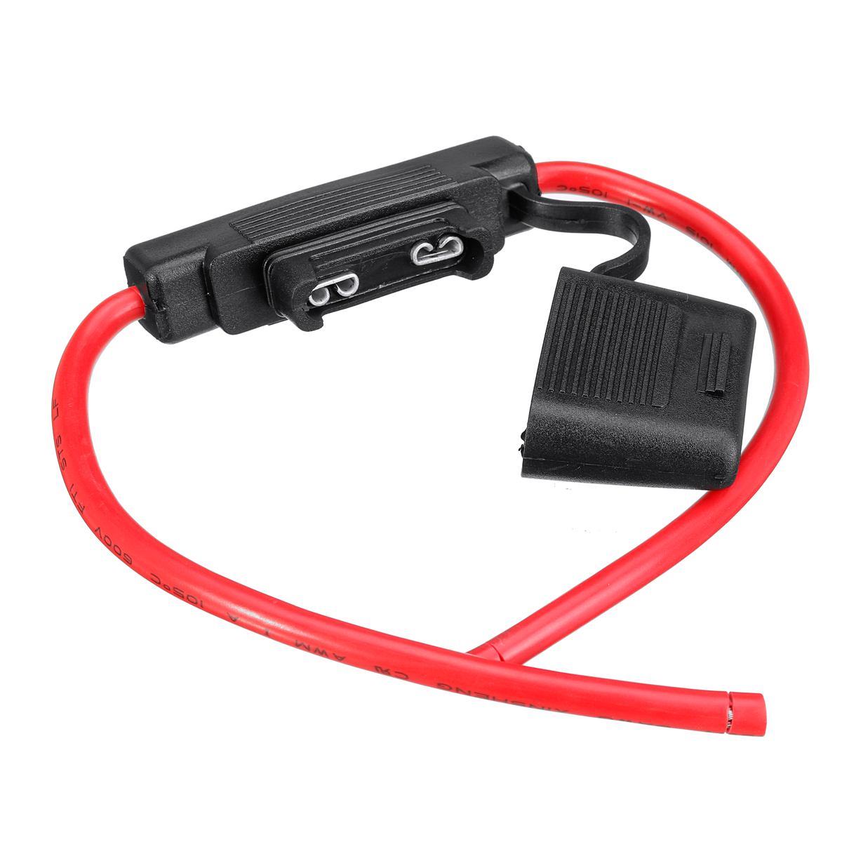 Weatherproof Inline Blade Car Fuse Holder Maxi 30AMP 8AWG 8B&S Wire + 30A Fuse Kit