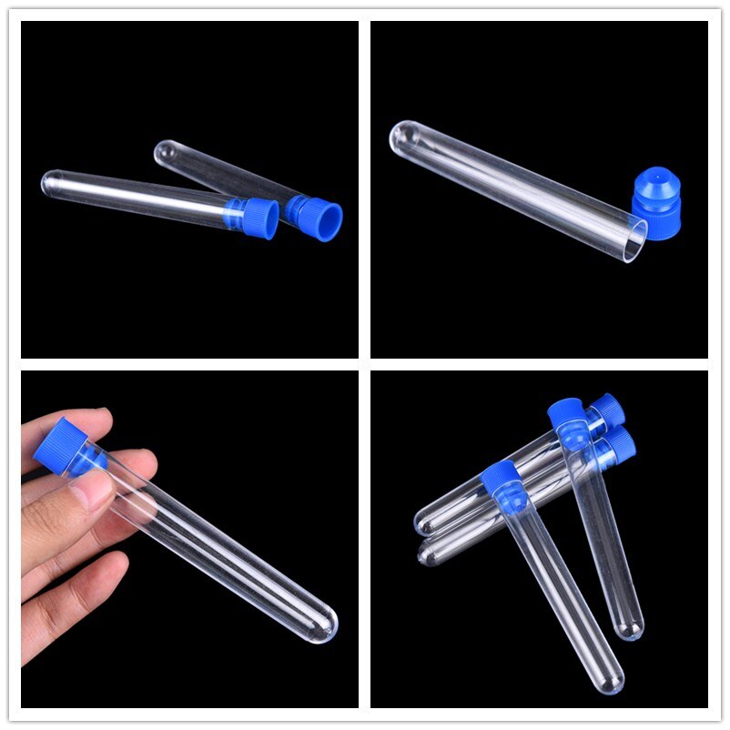 Kemi plast reagensglas hætteglas forsegling hætter pak container kontor skole kemi forsyninger 15*100mm