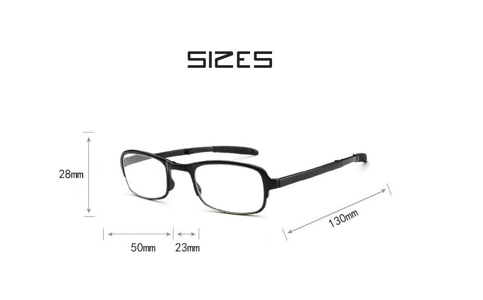 COOYOUNG Foldable Unisex Reading Glasses Men Women Presbyopic Glasses With Box