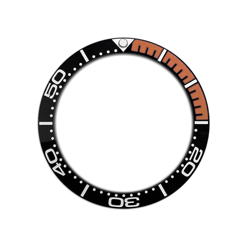 38Mm Gebogen Keramiek Bezel Insert Ring Past Skx007 Skx009 Srpd Gmt Sub Zeepaardje Horloge Case Mannen Horloge Ring Refitting Delen: P27/613 #