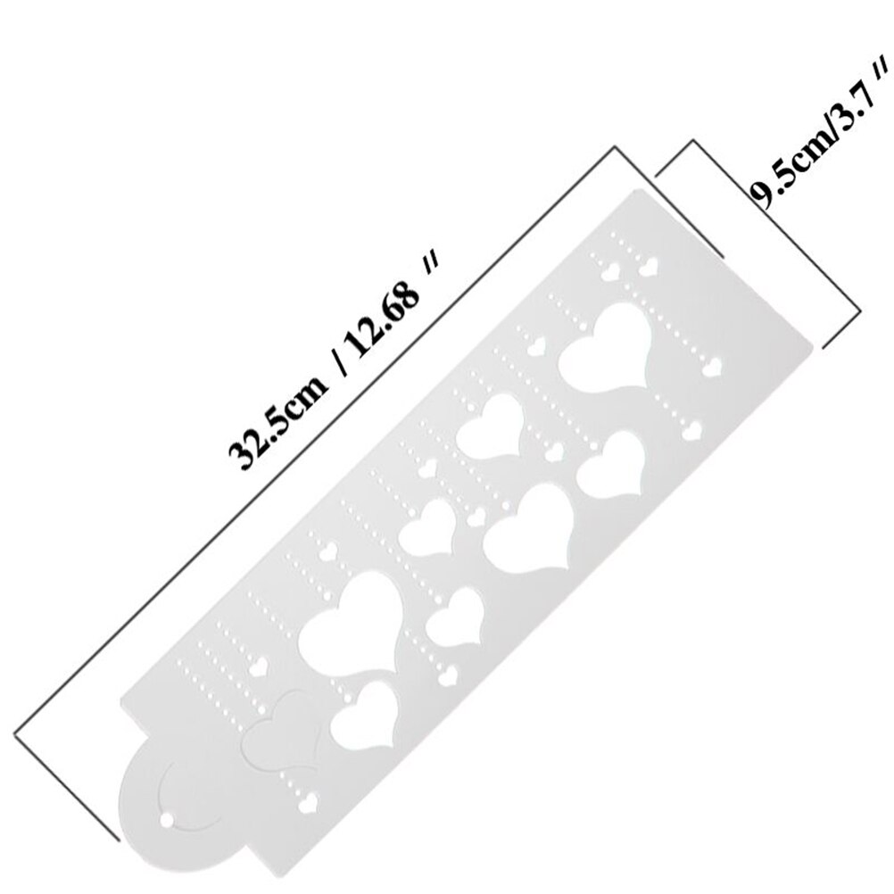 Hängande hjärta tårta stencil sida tårta stencil fondant form tårt dekorationsverktyg tårta sida dekorera topp stencil dekoration