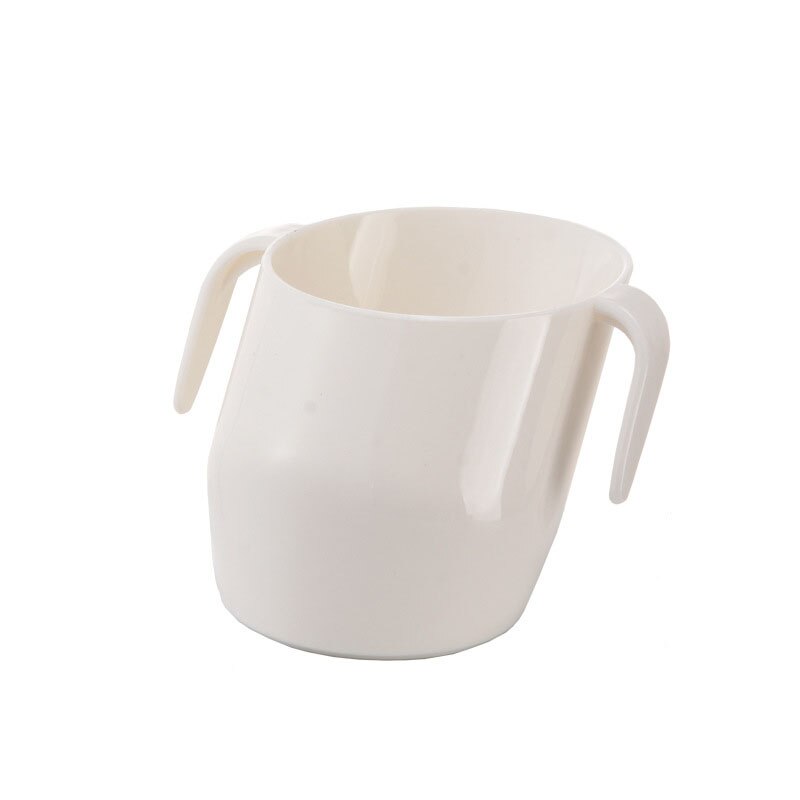 1Stck Neue freundlicher Baby Doidy Tasse Baby Ausbildung Trinkbecher geneigt Tasse Für freundlicher Baby Waschen Tasse Wasser Tassen: Weiß