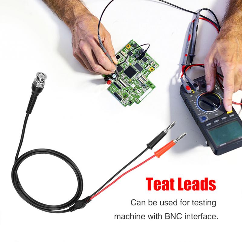 Connecteurs BNC à double fiche banane, fils de Test de , 2 pièces, noir et rouge