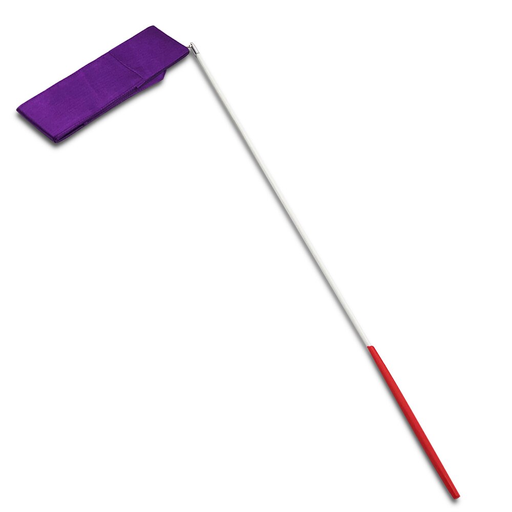 Gymnastics Dance Ribbon - 2M/4M Length - 5cm Width - Rhythmic Art Gymnastics Ballet Streamer: purple / 4 meters