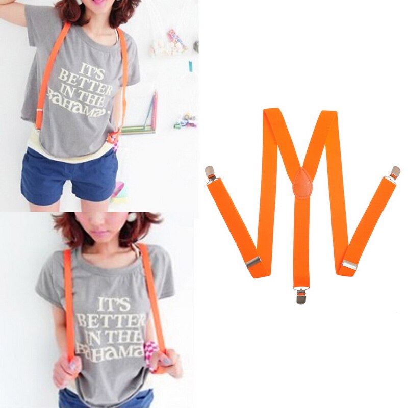 Suspensório elástico de tiras ajustável adulto, unissex, mulheres, homens, formato em y, de 3 grampos, calças: 15