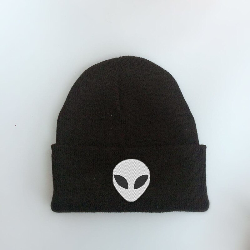 Alien kostuum baby hoed fotografie rekwisiet hoed cartoon pet gopro superheld schedel ufo hoed voor jongens en meisjes winter accessoire: Zwart