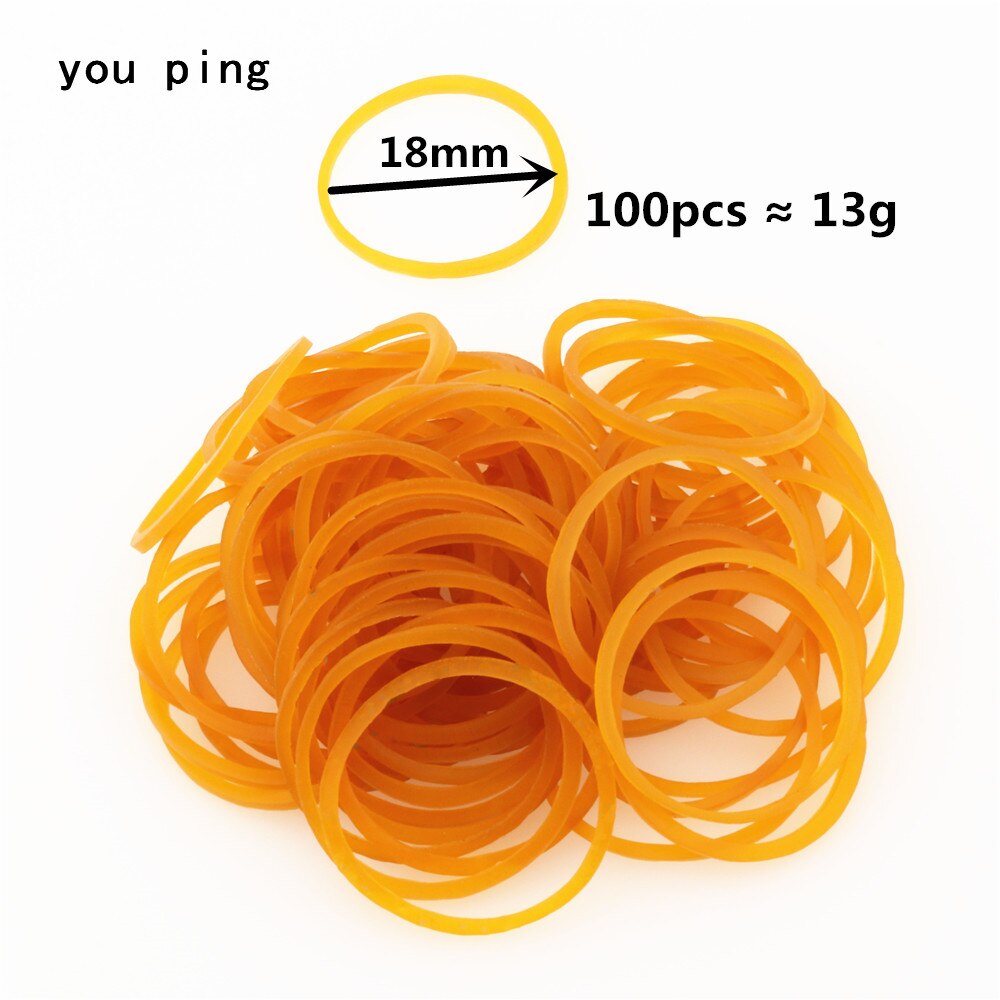 905 Yellow Rubber Bands Elastic Rope Tapes Adhesives Office Students School Stationery Supplies: WHITE