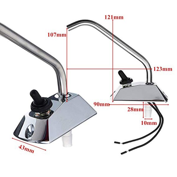12V Full 360 Degree Galley Rotation Tap With Switch For Caravan Boat Motorhome RV Accessories