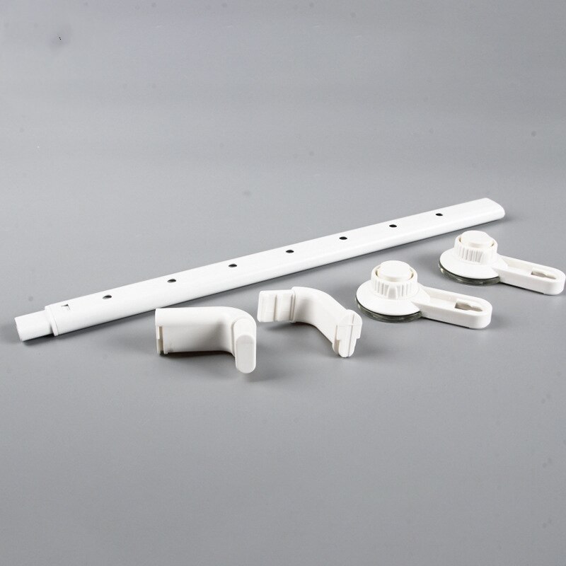 Toallero con ventosa de vacío para baño, estante de toalla sin costuras sin perforar, de una sola varilla, retráctil de almacenamiento de 52CM