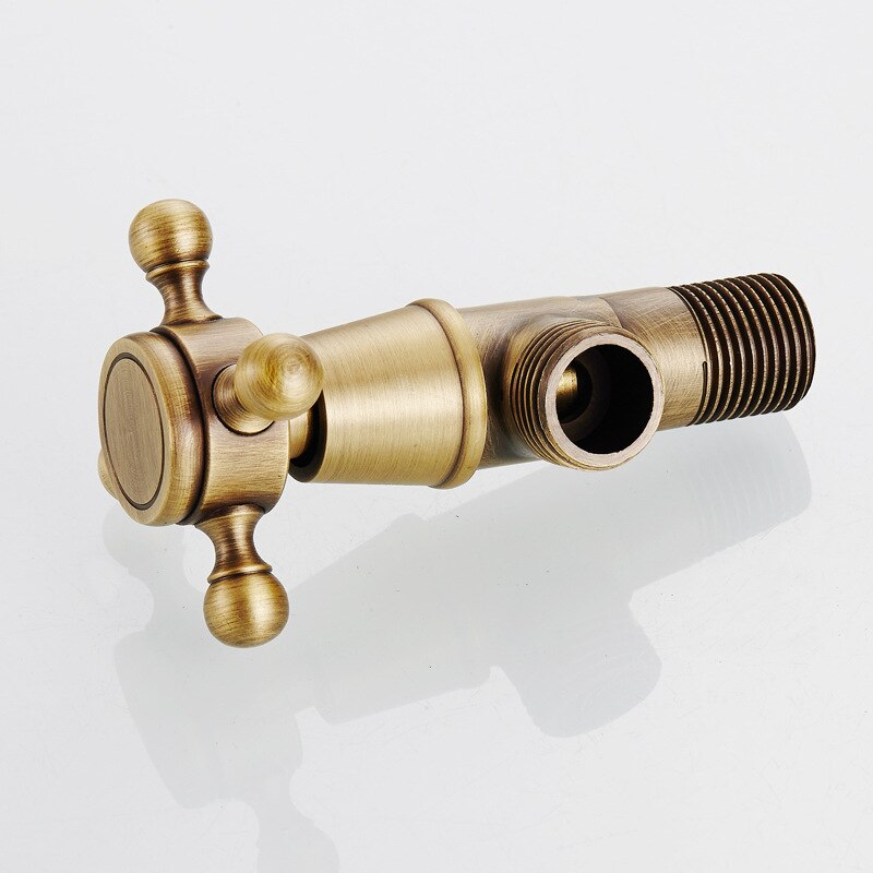 European Style Copper Bathroom Toilet Angle Valve Antique Bronze Toilet Faucet Bidets Valve F1/2"x1/2" Water Fill