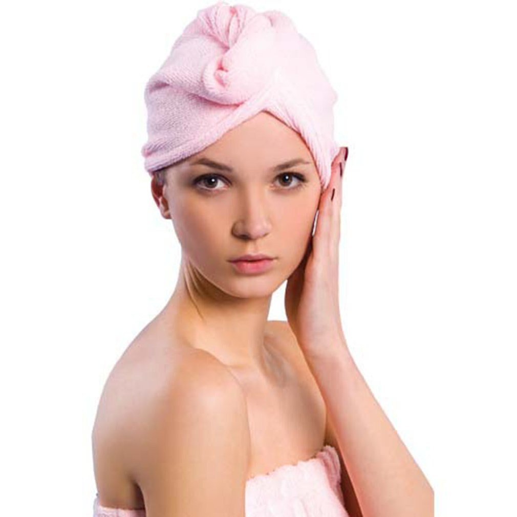 1 pcs Hair Dryer Shower Cap Absorbent Microfibre Quickly Dry for Bathroom Dryer Towel Hat Turban Head Wrap Bathing Tools