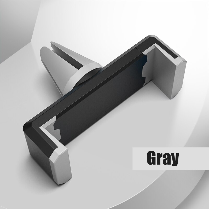 Auto Mobiele Telefoon Houder Air Vent Mount Stand Geen Magnetische Schaalbare Mobiele Telefoon Houder Voor Iphone 11 Steady Vaste Beugel ondersteuning: Gray