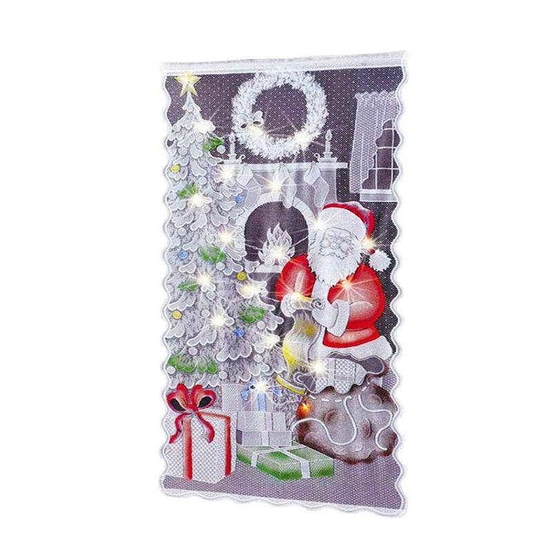 Rideaux de noël Santa Clause impression renne imprimé rideau pour chambre salon enfants maison hôtel rideau décoratif