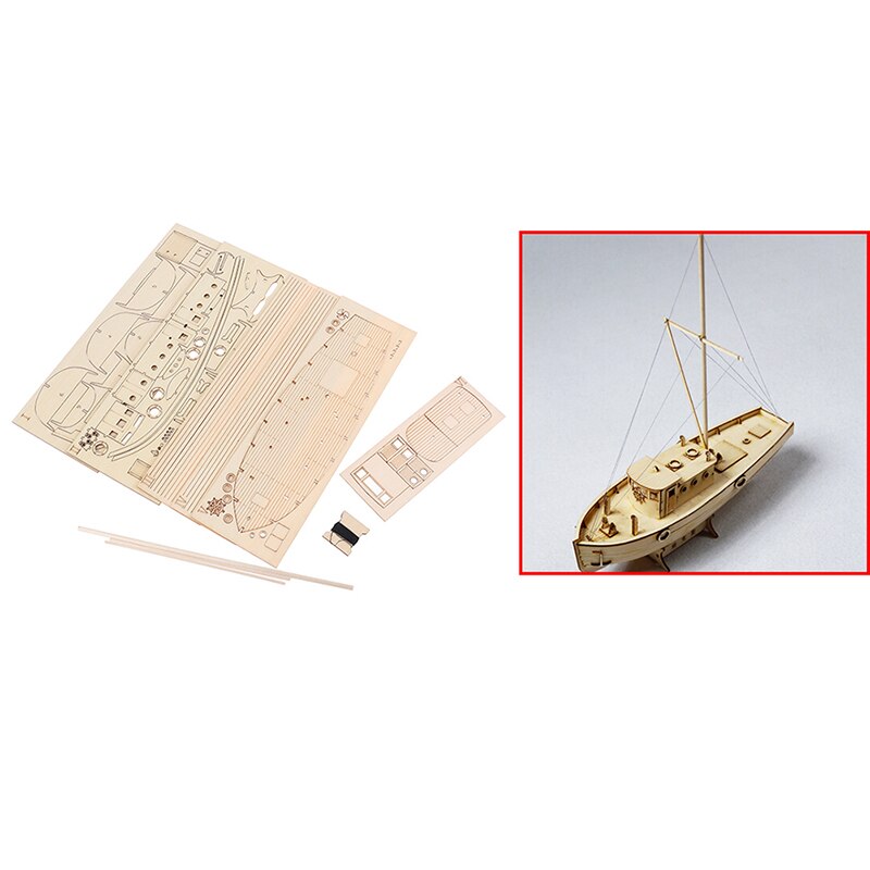 thumbnail image 2 of Menolana 3D Wooden Sailboat Puzzle - DIY Ship Model Building Kit 1/130 Scale 2 of 13