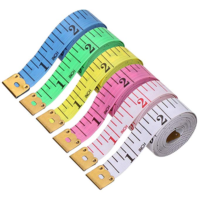 150cm/60 "krop måle lineal sy skræddersy målebånd blød flad sy lineal meter syning målebånd tilfældig farve
