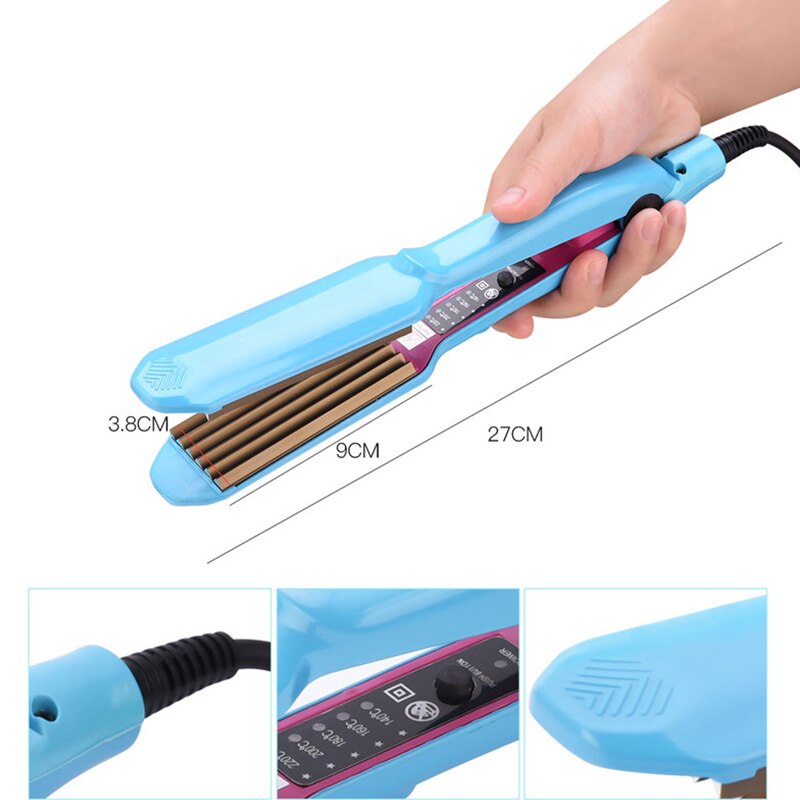 Plancha para rizar el cabello, herramienta de peinado, volumen para placas de maíz corrugado