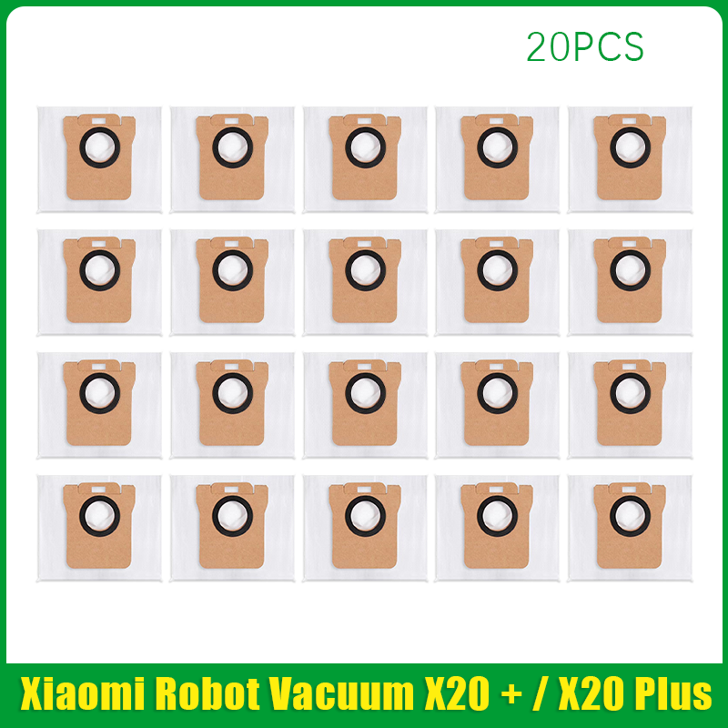 Para Xiaomi Robot aspirador X20 + / X20 Plus bolsa de polvo paño de mopa accesorios Cepillo Lateral principal piezas de repuesto de filtro Hepa: Chocolate
