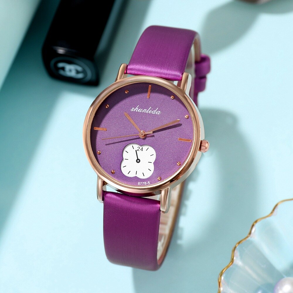 Klavertje Vier Luxe Dames Mode Quartz Horloge Strass Armband Horloge Armband Dames Jurk Horloge #: 05