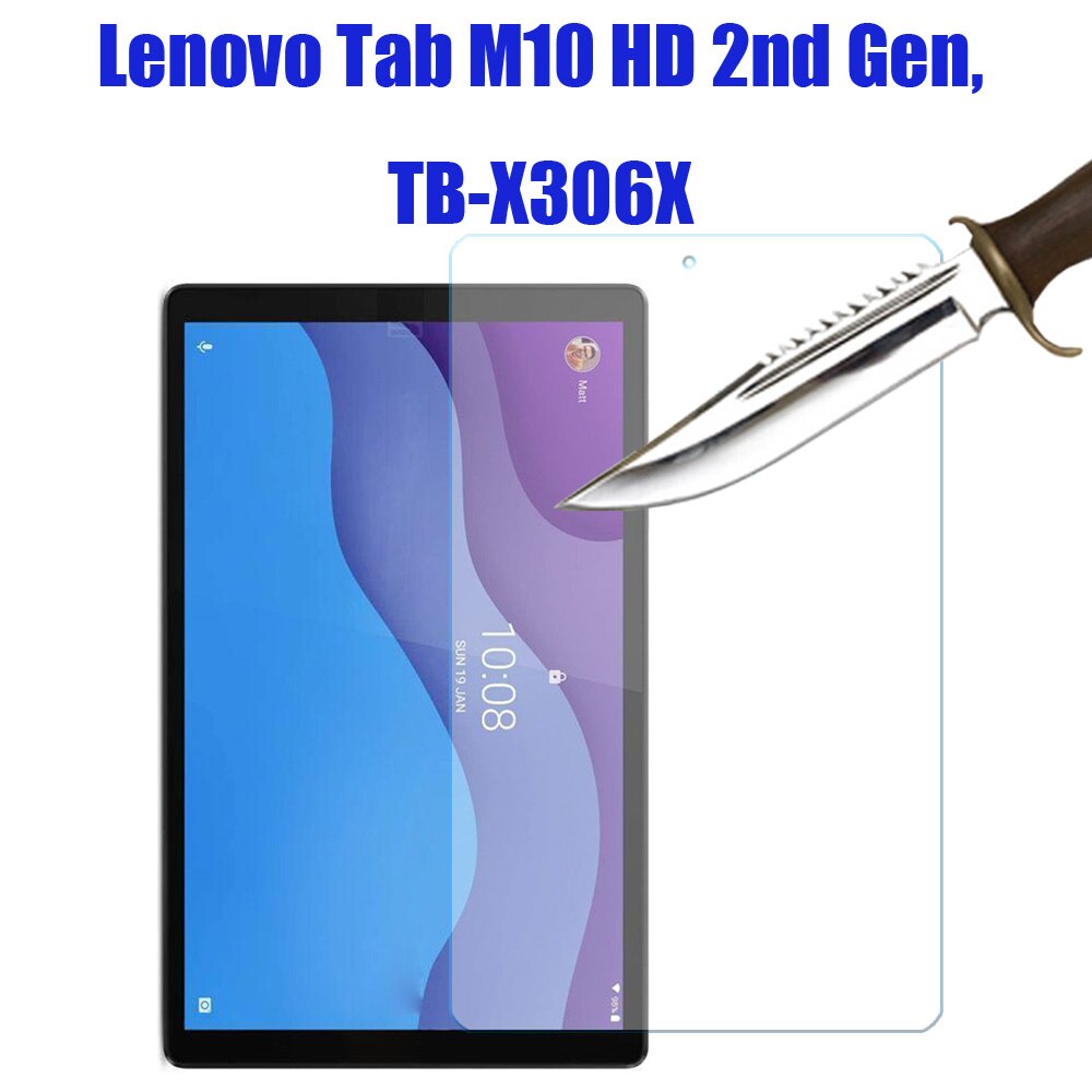 Protector de pantalla de vidrio templado para Lenovo tab M7 TB-7305 TB-7305F M8 2ª generación M10 plus FHD TB-X606 Gen TB-X306: M10HD Gen 2 TB-X306