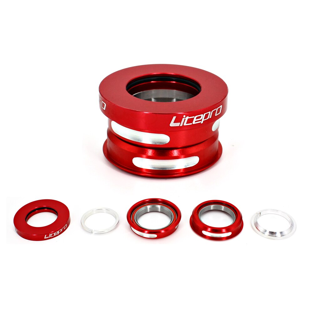 Litepro Vouwfiets Headset Fiets Sealed Bearing Kom Set Headset Cover Kom Set 28.6Mm Bike Frame Vork Balhoofd bmx Onderdelen
