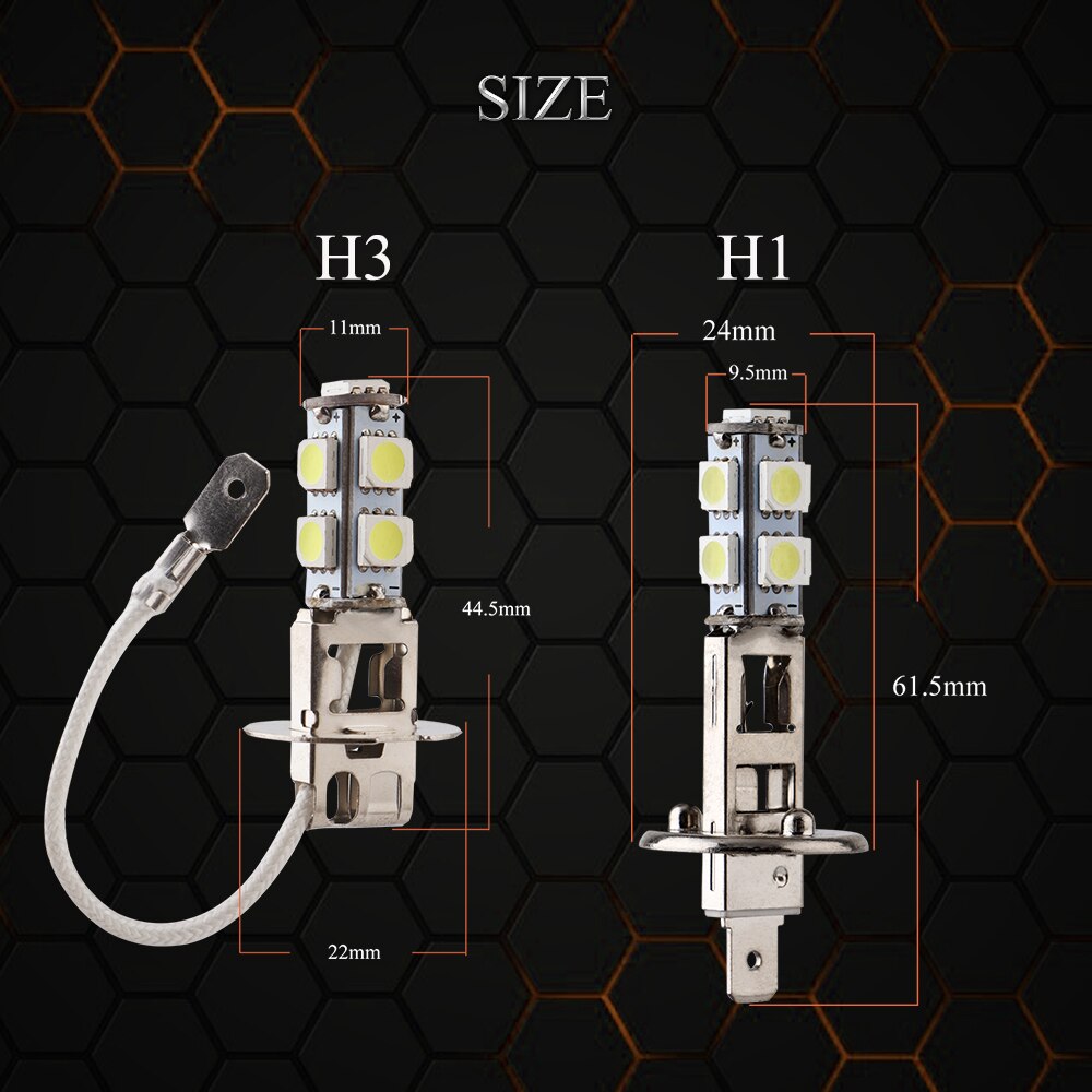 4PCS 110Lm H1 H3 LED Auto Verlichting LED Lampen 5050 9 SMD LED Wit Auto Lampen 8000k Fog licht 12V Auto Rijden Lampen