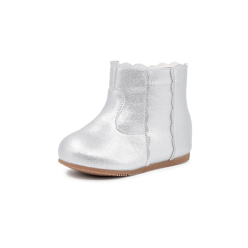 Baby Katoen Schoenen Side Rits Baby Fluwelen Katoenen Schoenen, Zachte Bodem Knappe Winter Meisjes Laarzen