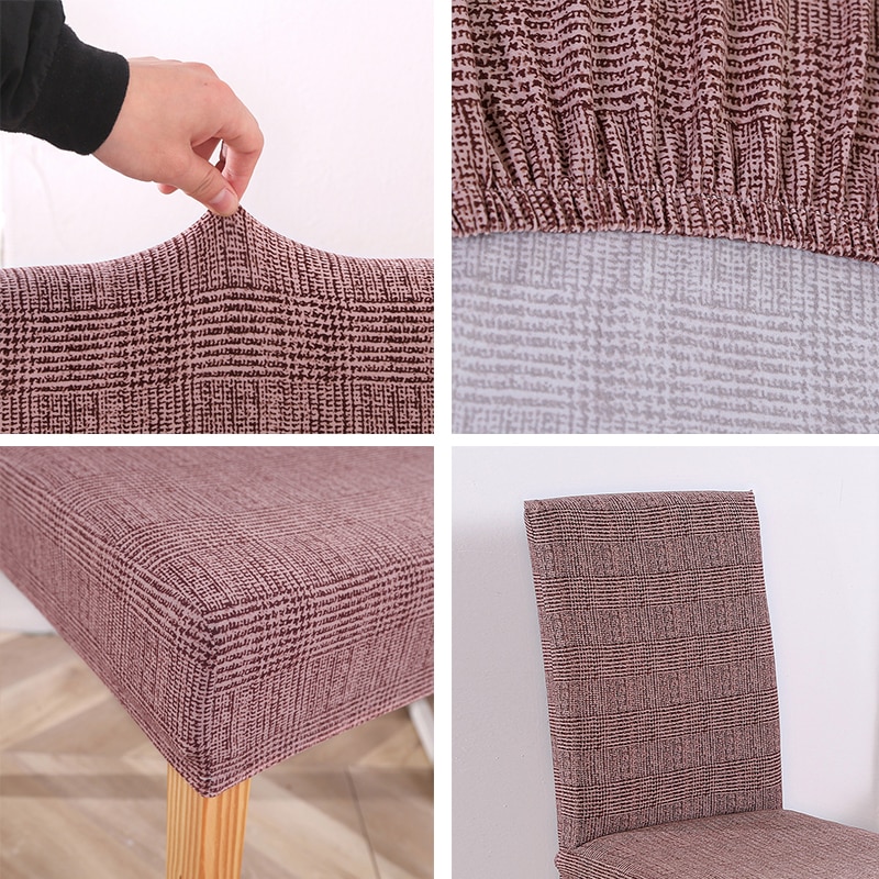 Stretch Spandex Removeable Dining Room Chair Covers Living Room Kitchen Restaurant Wedding Decoration Chair Slipcovers