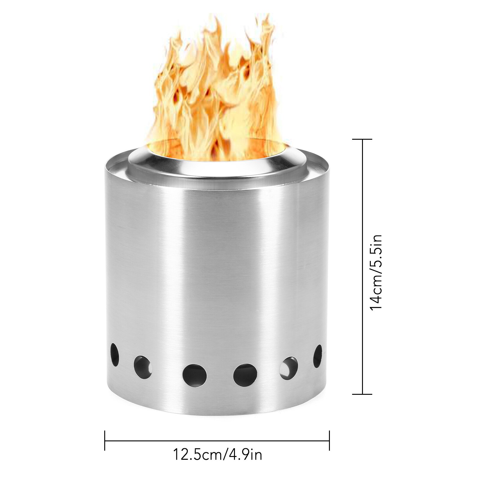 45 Outdoor Wood Burning Camping Stove Portable Low Smoke Stove Camping Cooking Supplies Picnic BBQ Equipment