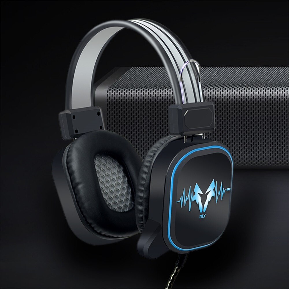 USB Wired Gaming Headphone LED RGB Lighting Over-Ear Gamer Headset With Microphone For PC Laptop X-box One PS4 Game