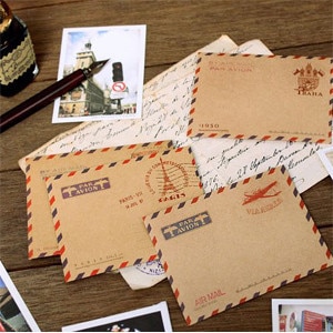 10 Stks/set Mini Retro Vintage Kraftpapier Enveloppen Koreaanse Briefpapier