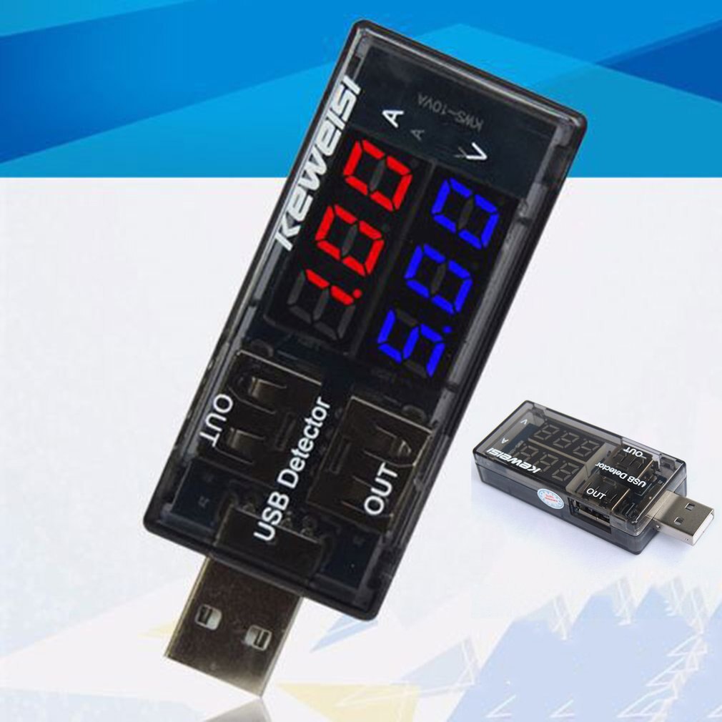 KWS-10VA Dual USB Strom Spannung Lade Detektor Tester Batterie Voltmeter Robust Amperemeter Ladegerät Arzt Tester