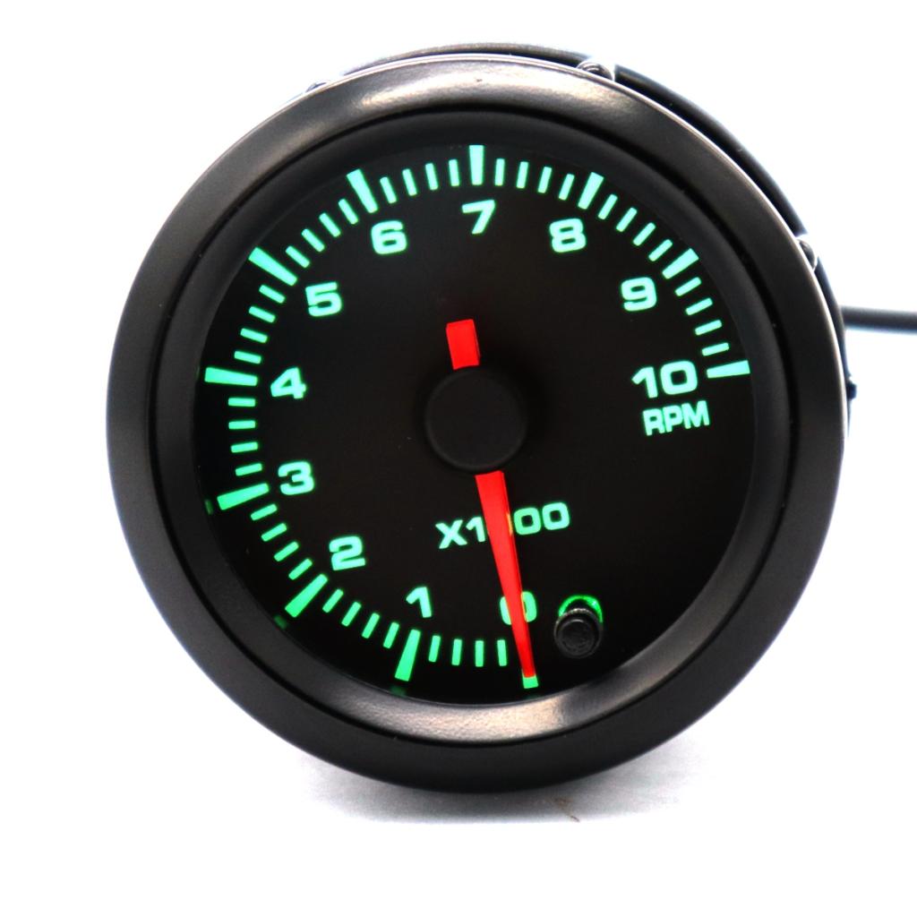 Turteller turtallsmåler for bil bil 2 " 52mm 0 ~ 10000 rpm 7- farget led-lys