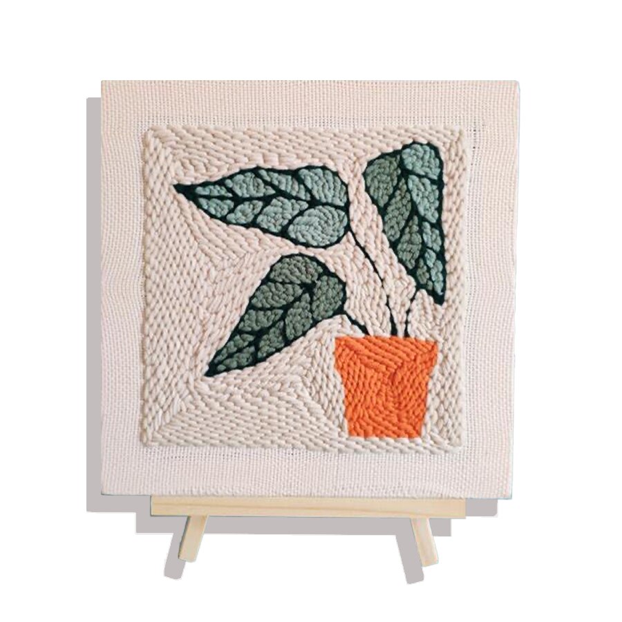 Cross Stitch Punch Needle Embroidery Set Kit for Adults Embroidery Diy Punch Needle Kit