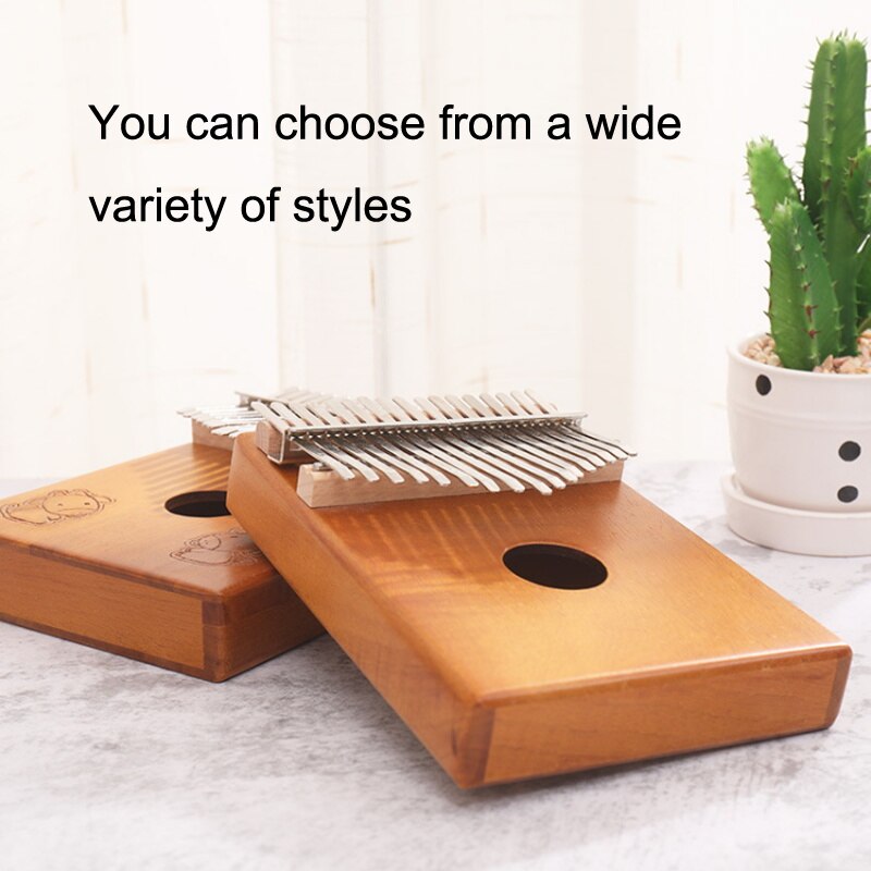 17- taster kalimba thumb piano kinesisk stjernetegn mønster bærbart thumb piano gir god lyd og studiebok for nybegynnere